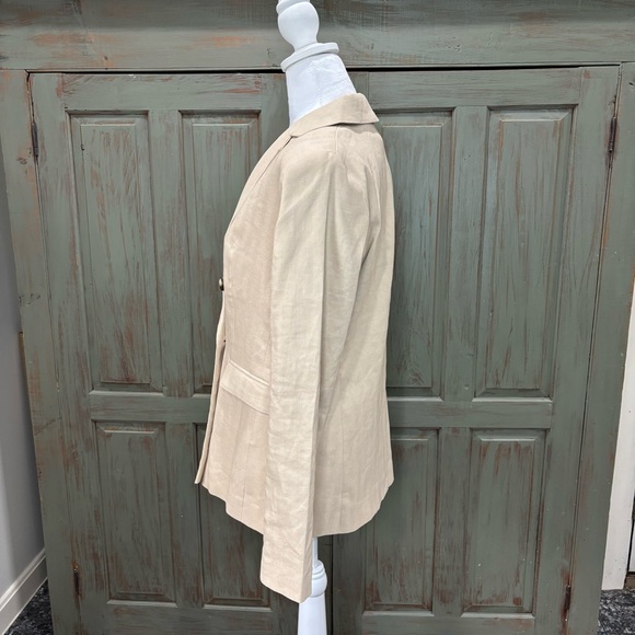 Vintage Ann Taylor Jacket Cream Linen 2 - Picture 10 of 12